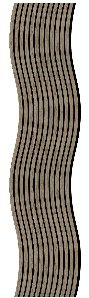 Eurostone Akoestisch Wandpaneel Wave 240x58,2 Teak