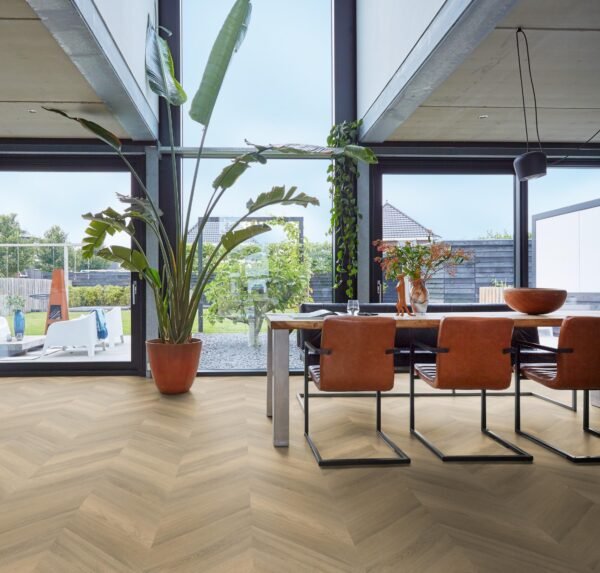 YUP Paddington Chevron dryback natural - PVC Vloeren | Lapy