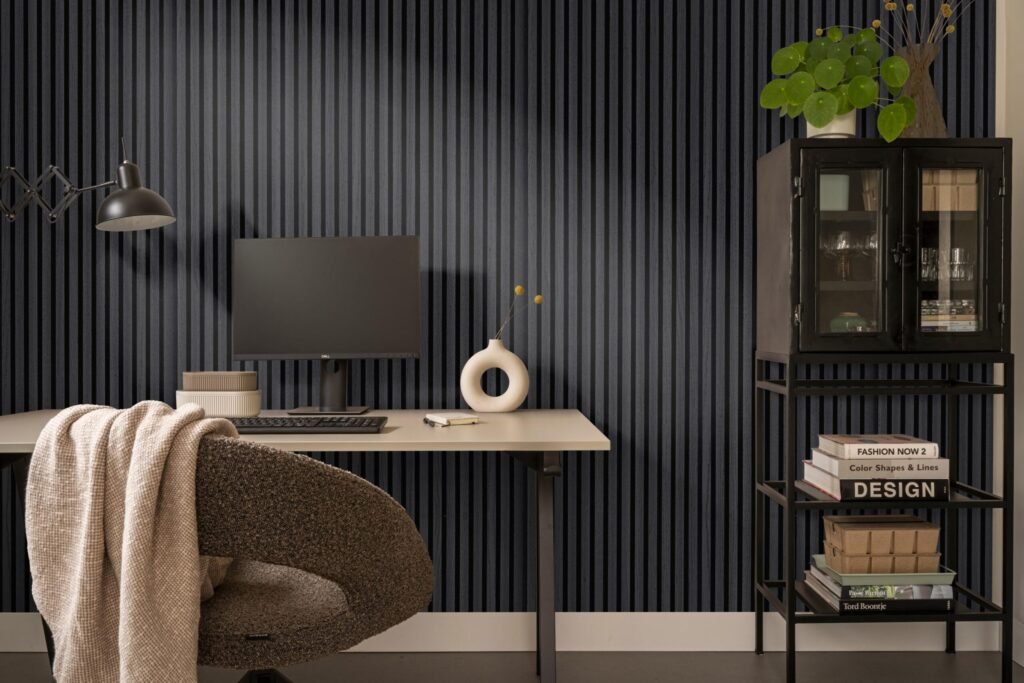 Silentlines lattenwand zwart eiken