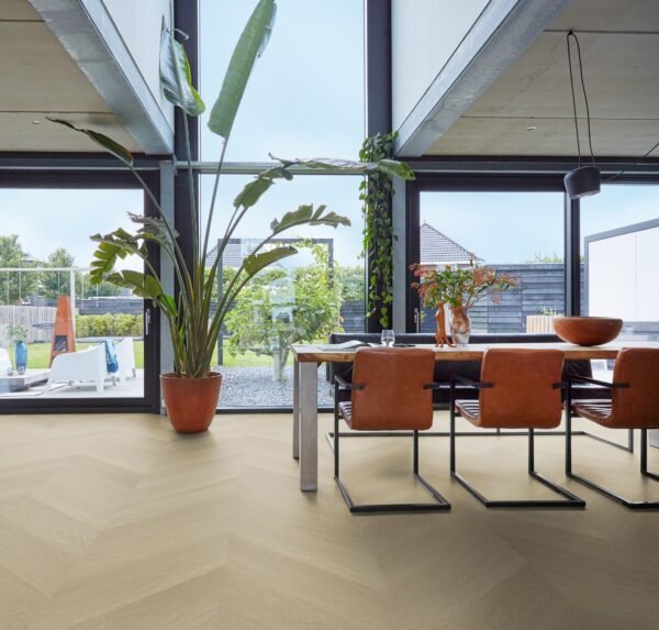 YUP Fulham chevron dryback natural oak - PVC Vloeren | Lapy