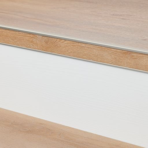 Stootbord pvc ral 9010 wit houtstructuur