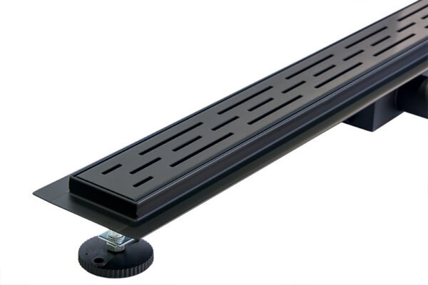 Douchegoot Mat Zwart met flens 60