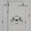 Doucheset thermostatisch (in hoogte verstelbaar) rond Gun Metal met geribbeld knop | Lapy