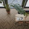 YUP Paddington Herringbone dryback warm brown - PVC Vloeren | Lapy