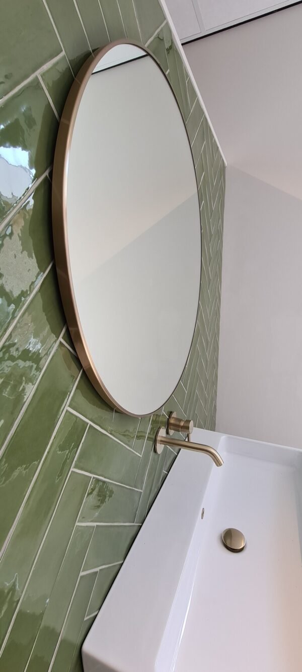 Ronde spiegel Goud Geborsteld met LED verlichting, 3 kleur instelbaar & dimbaar 60 | Lapy