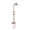 Doucheset thermostatisch (in hoogte verstelbaar) rond Brons douchekop 30 cm - Doucheset opbouw | Lapy