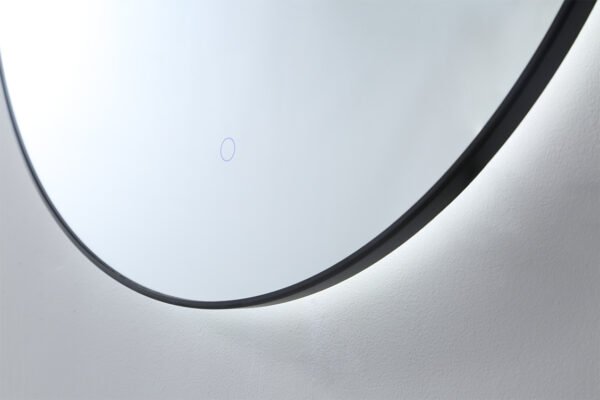 Ronde spiegel Mat Zwart met LED verlichting, 3 kleur instelbaar & dimbaar 100 incl. spiegelverwarming | Lapy