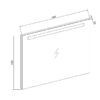 Spiegel met LED verlichting en onder verlichting 140 incl. spiegelverwarming | Lapy
