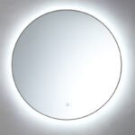 Ronde spiegel Gun Metal met LED verlichting, 3 kleur instelbaar & dimbaar 100 incl. spiegelverwarming | Lapy