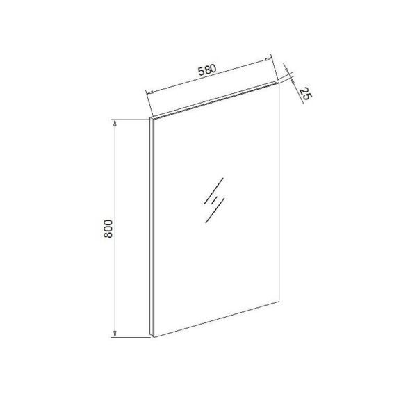 Standaard spiegel 60 incl. spiegelverwarming - Standaard spiegel | Lapy