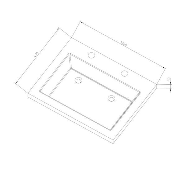 Wastafel Trend Stone natuursteen 120 enkele wasbak - Wastafels 120 cm | Lapy