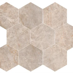 Energieker Taj Mahal Amber Mosaico Esagoni Lev. 26X30 Glans - Mozaïek Natuursteenlook | Lapy