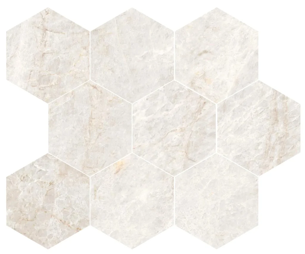 Energieker Taj Mahal Linen Mosaico Esagoni Lev. 26X30 Glans