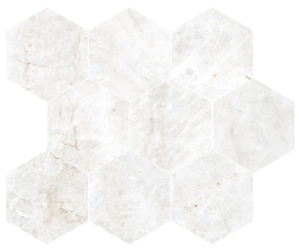 Energieker Taj Mahal Shell Mosaico Esagoni Lev. 26X30 Glans - Wandtegels Natuursteenlook | Lapy
