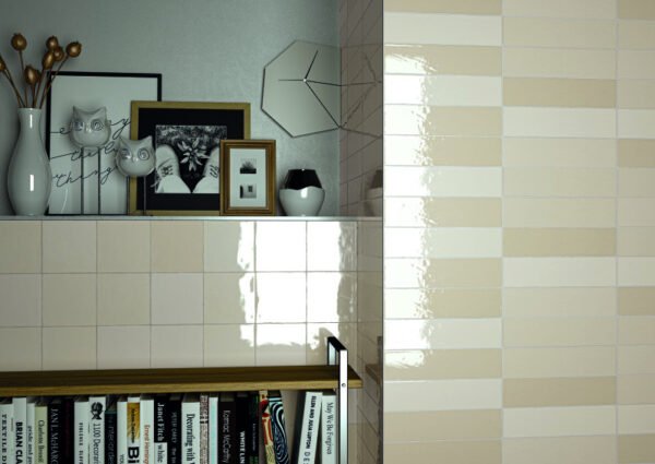 Cifre Moos Ivory handvorm 6,5X26 Glans - Wandtegels | Lapy