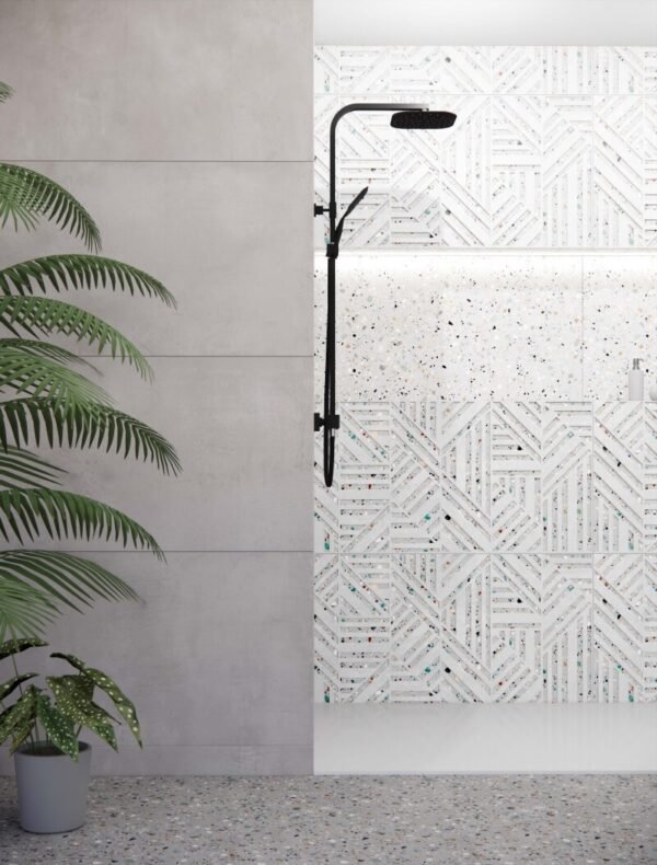 Prissmacer Gobi Bianco relieve wandtegel 60X120 Mat - Wandtegels | Lapy