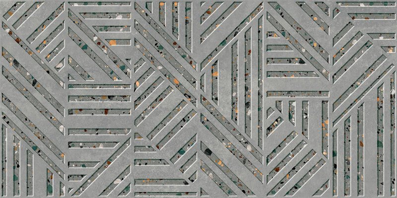 Prissmacer Gobi Grigio relieve wandtegel 60X120 Mat