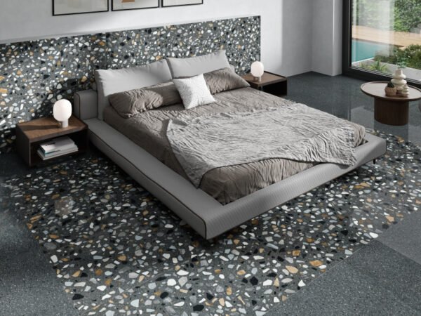 STN Ceramica Crisp XL Grafite terrazzo 60X60 Mat - Vloertegels | Lapy