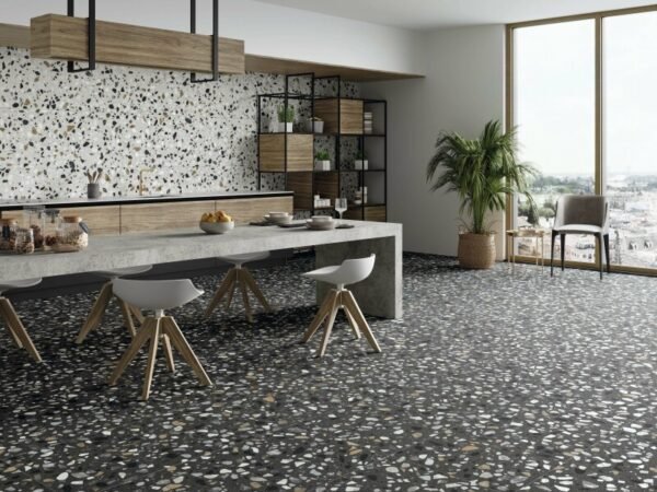 STN Ceramica Crisp XL Grafite terrazzo 60X60 Mat - Vloertegels | Lapy