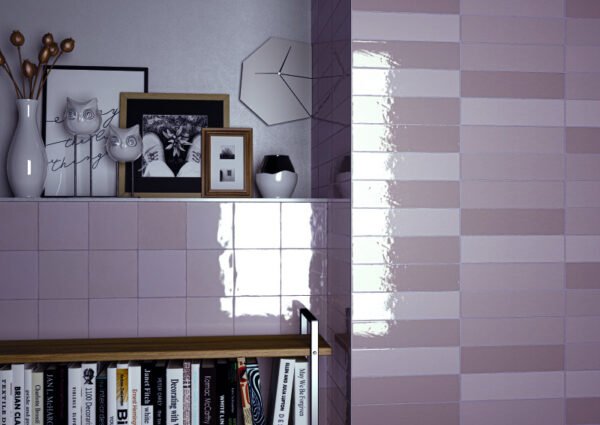 Cifre Moos Pink handvorm 6,5X26 Glans - Wandtegels | Lapy