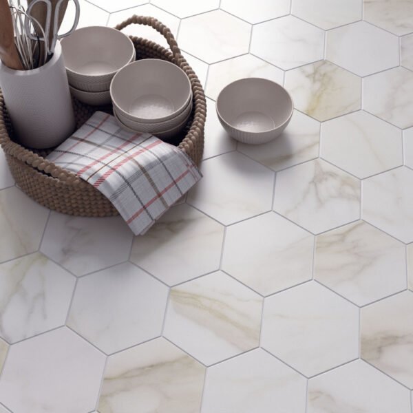 Cifre Hexagon Diamond Gold 15X17 Mat - Vloertegels | Lapy