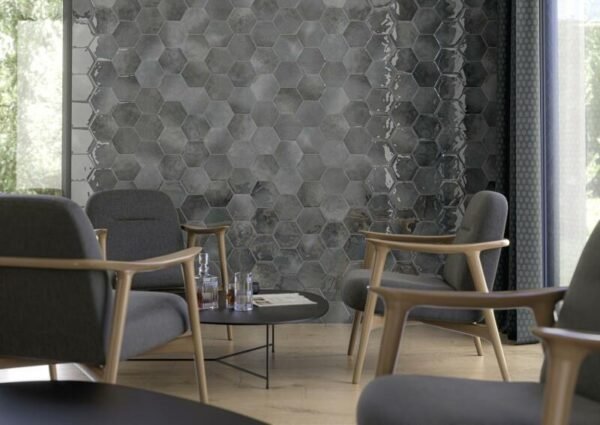 Cifre Hexagon Moon Grey 16X18 Glans - Wandtegels | Lapy