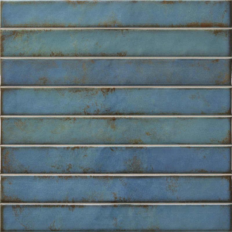 La Platera Brick Raku Turquoise mozaiektegel 35x35 cm Glans