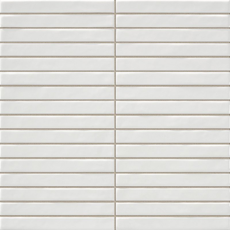 La Platera Pencil Kromo White mozaiektegel 35x35 cm Glans