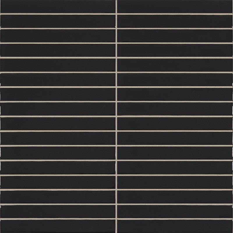 La Platera Pencil Kromo Black mozaiektegel 35x35 cm Glans