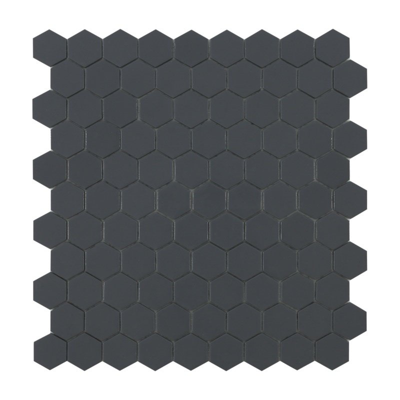By Goof mozaiek hexagon dark grey 30x30 cm Mat