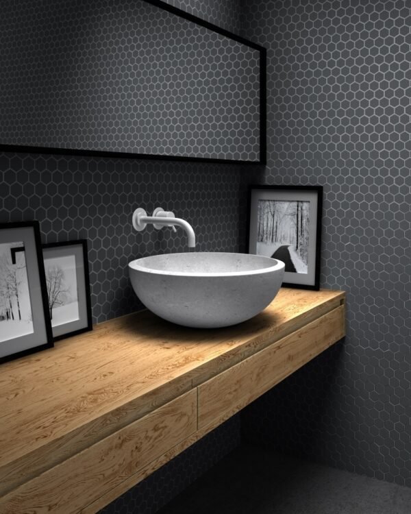 By Goof mozaiek hexagon dark grey 30x30 cm Mat - Wandtegels | Lapy