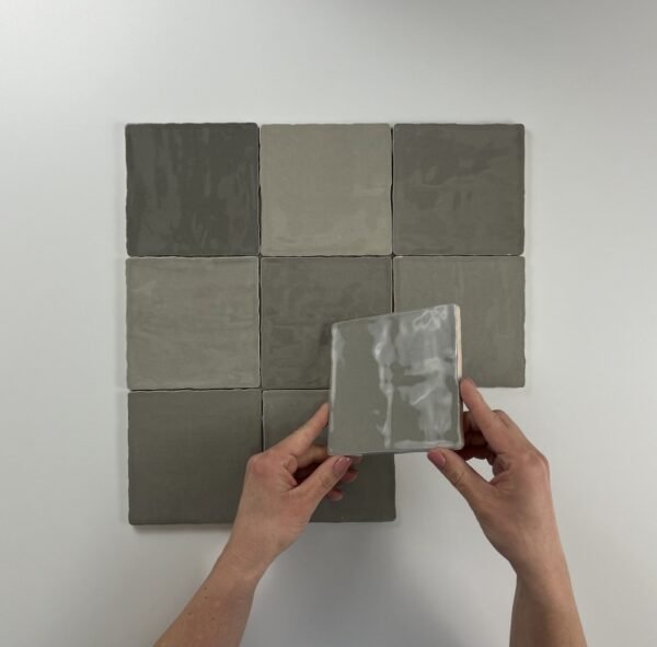 By Goof Moos Grey handvorm 13X13 Glans - Wandtegels | Lapy