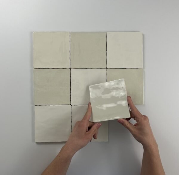 By Goof Moos Ivory handvorm 13X13 Glans - Wandtegels | Lapy